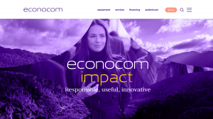Screenshot of the Home section of the Econocom Impact website