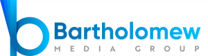 Logo for Bartholomew Media Group who is a marketing agency for roofing companies