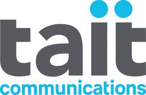Corporate logo of Tait Communications, the trading name of Tait International Ltd