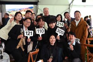 South Korean group at Sonoma County Barrel Auction