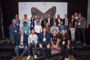 Group Photo of Participants of Hatch Blue Accelerator in 2023 at Singapore Demo Day