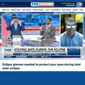 US-based American Paper Optics CEO John Jerit explains eclipse glasses safety tips for 2024 Total Solar Eclipse on FOX Weather.
