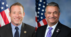 Congressional pictures of U.S. congressmen Josh Gottheimer and Don Bacon