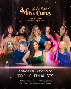 Top 10 finalists from the first Miss curvy beauty pageant