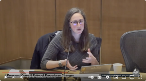 Redmond City Council President Vanessa Kritzer advocates for limiting public comment right under the guise of transparency. 