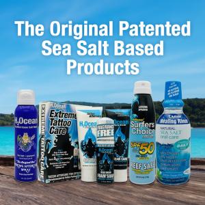 H2Ocean products range from First Aid, Health and Beauty, Oral Care, Body Piercings, Tattoo Aftercare, Hair Care, and more. These products provide you with calming, soothing and optimum 82 healing minerals found in the Red Sea Salt.
