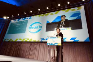 BitMart Founder & CEO Sheldon Xia speaking at LendIt Fintech USA 2018