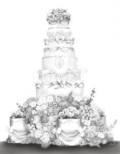 Historic Wedding Cake created by Sunshine Guitierez from La Puente, California