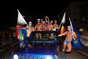 Group on car at Stonewall Pride in Wilton Manors