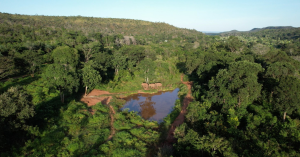 Aerial view of Global Sanctuary for Elephants' pilot project, Elephant Sanctuary Brazil - an Internationally renowned wild habitat sanctuary and the first elephant sanctuary in all of South America