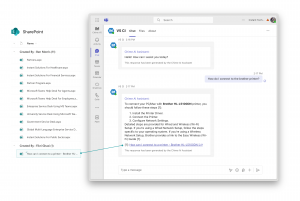 Microsoft SharePoint content is now integrated with enterprise chatbot - your data your solution
