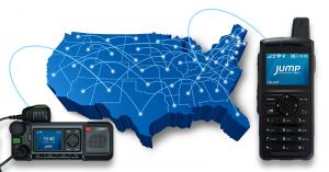 POCM mobile radio and POC5 showing nationwide coverage