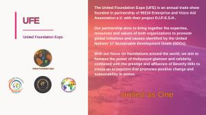 Image and writing to Join us for the inaugural United Foundations Expo