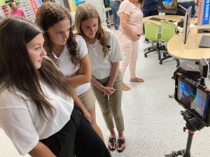 GDS Students Learning to Use Video Equipment