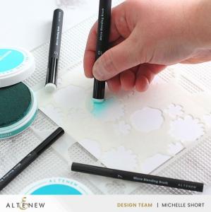 Ink blending tiny details is so much easier now with the new Micro Blending Brushes by Altenew.