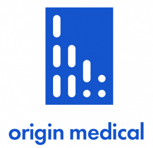 The logo has morse code representing the letters O, M, A, I on a blue rectangular box and the company name under it