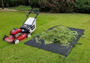 Leaf Burrito® The Year Round Yard Bag opens flat for easy loading where you can rake material onto it or dump grass clippings from a lawn mower bagger.