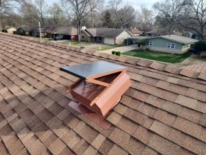 Solar attic fan for a large roof