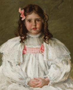 Oil on canvas Portrait of Caroline Allport (1897) by William Merritt Chase (American, 1849-1916), 24 ¼ inches by 20 inches. Estimate: $80,000-$120,000.