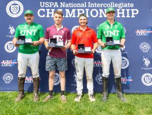 4 male college arena polo players receive awards