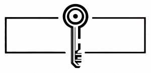 Locksmith Liverpool Logo: A key and lock symbolizing security and reliability