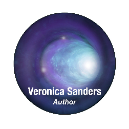 Time Tunnel Image Logo with Veronica Sanders, Author, inscription