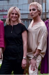 Elton Ilirjani with Fashion Designer Orsalia Parthenis (Photo Credit: Dionisis Koutsis)