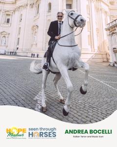 Andrea Bocelli Supports the Seen Through Horses Campaign