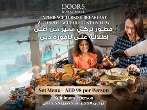 Doors Dubai Mall - an exquisite Turkish Breakfast experience on the highest fountain view
