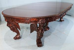 Period furniture will be highlighted by a magnificent, heavily carved R. J. Horner dining table with carved band and figural angels for support and three 20-inch leaves (est. $7,000-$10,000).