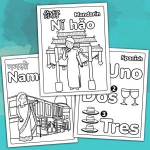 World Languages Coloring Book for Kids - Pages