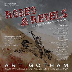 Join us Friday, May 10th from 6pm - 9pm for the opening reception for Rodeo and Rebels: An Ode to the Wild West