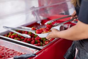 Build-your-own strawberry shortcake at the California Strawberry Festival.