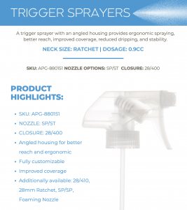 The Trigger Sprayer Info Sheet