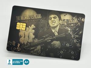 Tony Montana inspired metal credit card