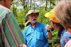Doug Coleman, executive director of the Nature Foundation at Wintergreen, leads wildflower hike.