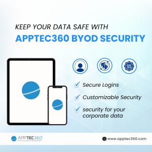 With APPTEC360, create secure zones on mobile devices for critical corporate data. Employees can access this data securely, eliminating the risks of data interception.