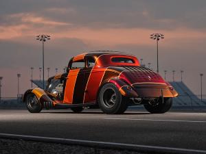A wild striped 1934 Ford coupe