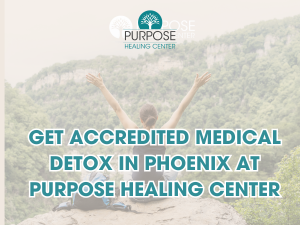 A woman overlooks a vista with arms outstretched in happiness to show the concept of Purpose provides JCAHO-accredited medical detox programs for the Phoenix Valley