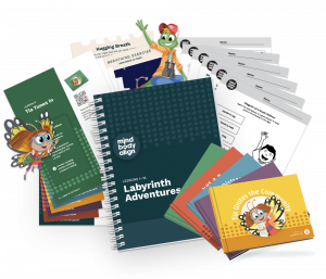 Image of SEL curriculum handbook and tools for Labyrinth Adventures by Mind Body Align