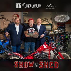 The Vance Law Firm presents the 2nd Annual Show at the Shed, a free community event celebrating the world of custom motorcycles.