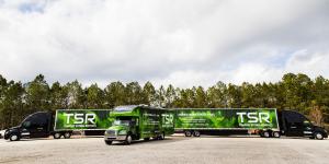 Tempest showcases two tractor-trailers and Mobile Command Center from its TSR Mobile Store fleet.