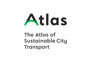 Atlas of Sustainable City Transport branding.