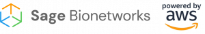Sage Bionetworks and AWS logos