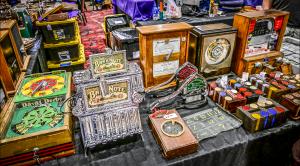 Wide variety of vintage gaming devices at Casino Collectibles Association annual show