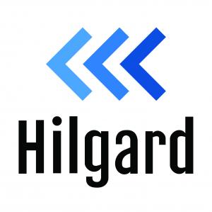 blue logo for Hilgard Analytics company
