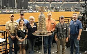 Farmer Veteran Coalition members honored by Kubota's Geared to Give program gather at the PBR World Finals in Arlington, Texas.