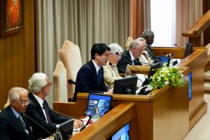 Yokohama Mayor Takeharu Yamanaka speaking at Vatican Climate Summit