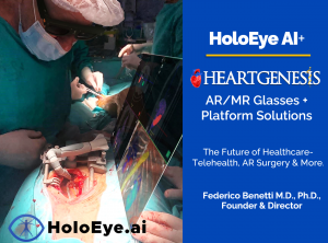 HoloEye AI Augmented/Mixed Reality Smart Glasses, AI-Powered Ecosystem for Less invasive Advanced Surgical Procedures