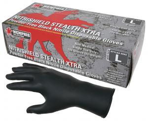Picture of black Nitrishield stealth black gloves